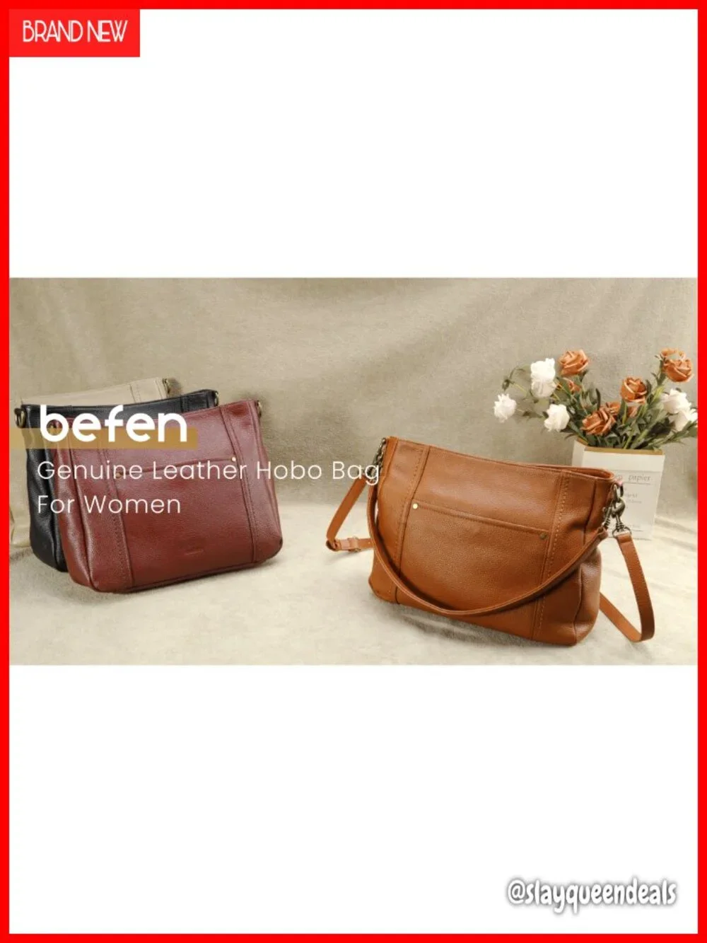 Genuine Leather Hobo Crossbody Bag Women Shoulder Purse Handbag 2 Straps Vintage